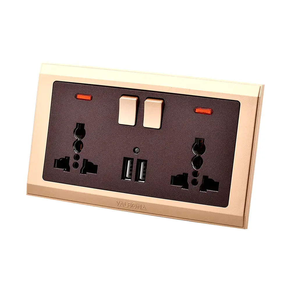 DOUBLE MULTI SOCKET + 2 USB